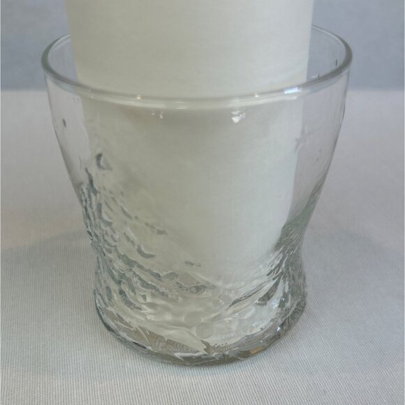 Vintage Clear Embossed Glasses Christmas Trees Stars Drinking - Picture 2 of 10